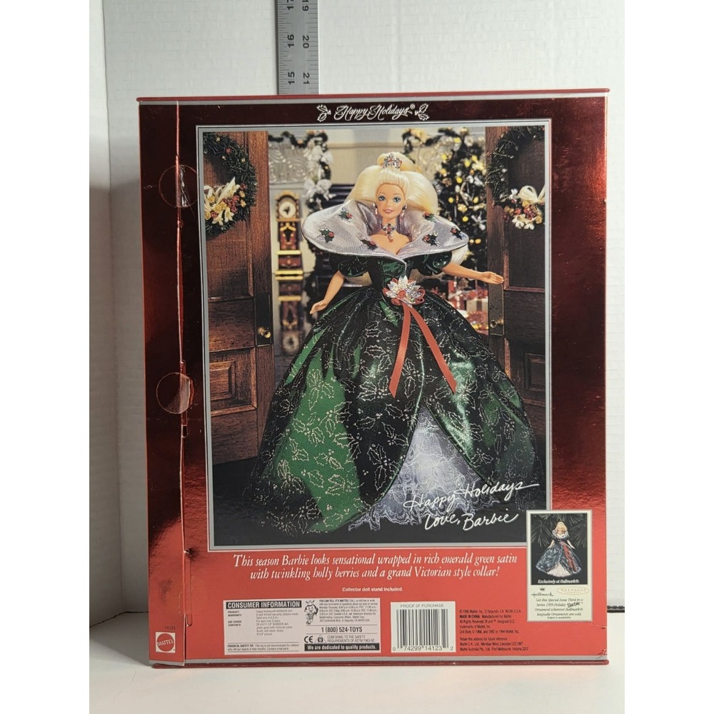 Christmas Happy Holidays Barbie Doll Special Edition 14123 Mattel 1995 NIB - Picture 2 of 4